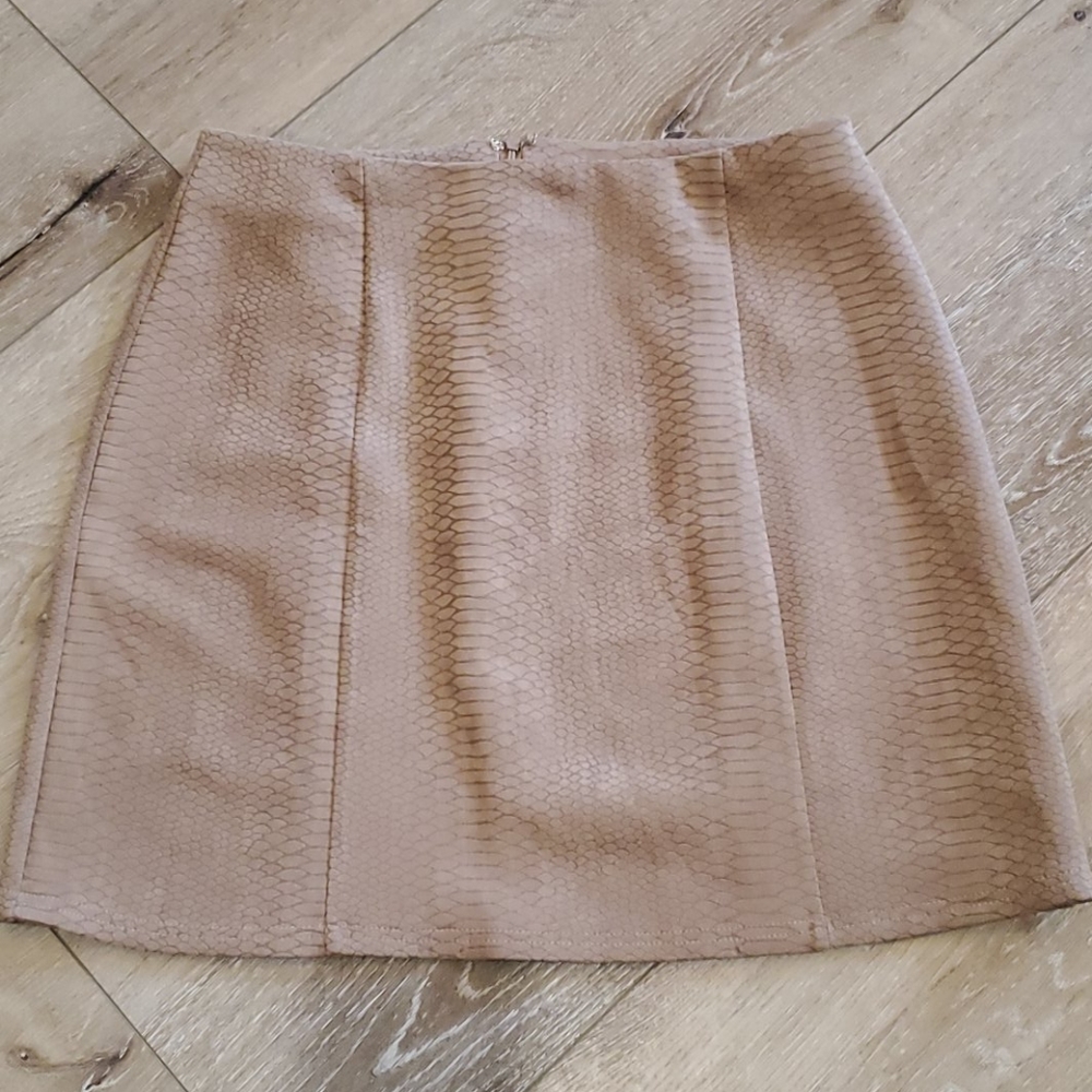 Faux Alligator Mini Skirt